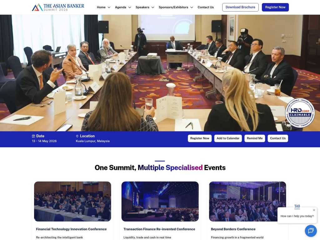 The Asian Banker Summit 2026 website