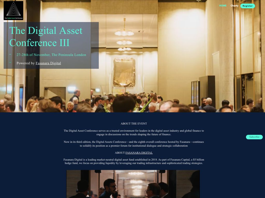 The Digital Asset Conference III - Event screenshot