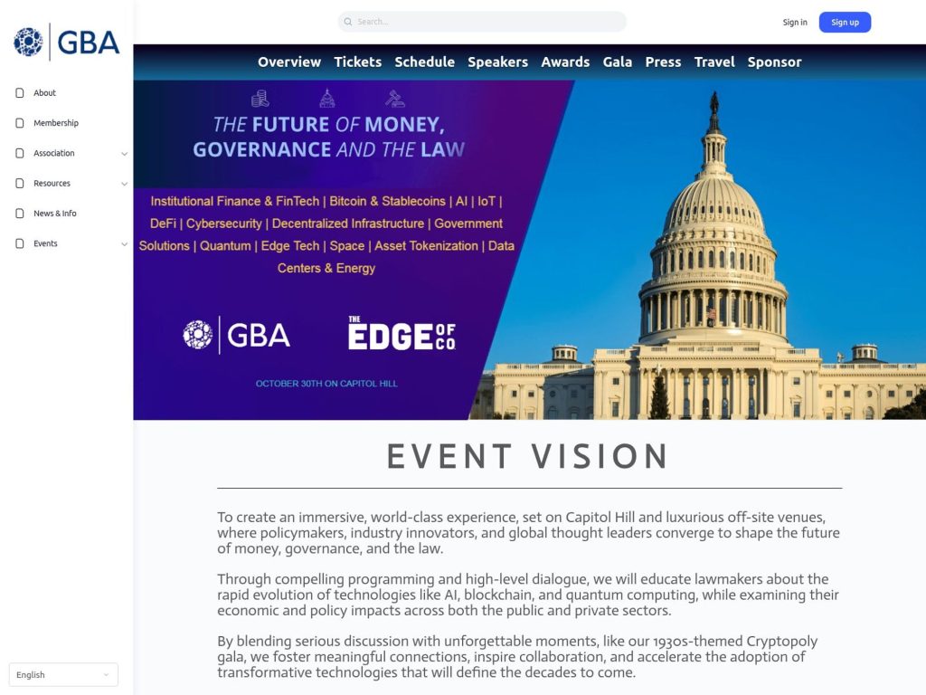 The Future of Money, Governance and the Law - Event screenshot