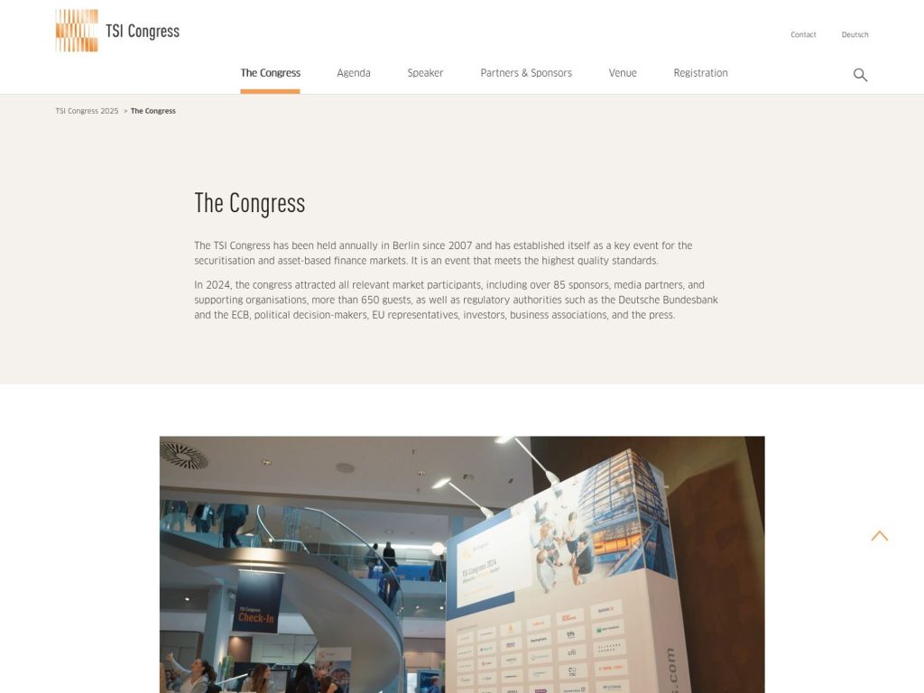 TSI Congress 2025 - The Place for Asset Based Finance - Event screenshot