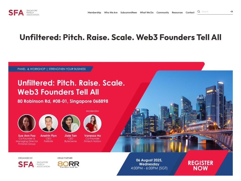 Unfiltered: Pitch. Raise. Scale. Web3 Founders Tell All - Event screenshot