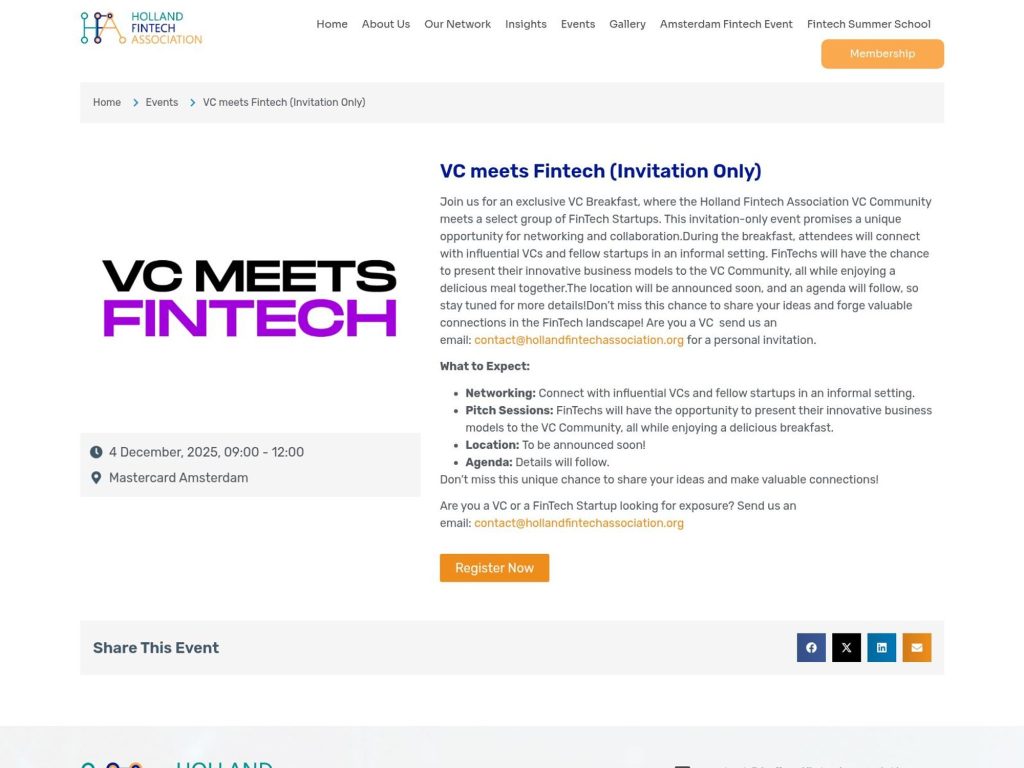 VC meets Fintech - Event screenshot