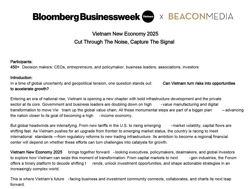 Vietnam New Economy 2025 - Cut Through The Noise, Capture The Signal - Event screenshot