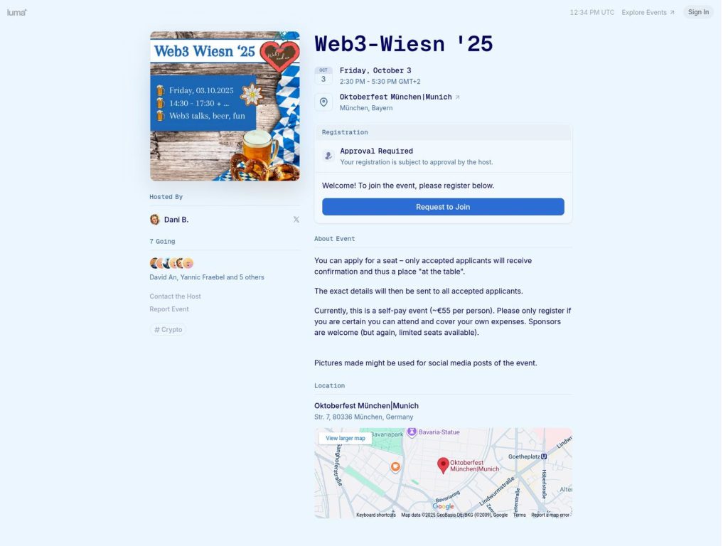 Web3-Wiesn '25 - Event screenshot