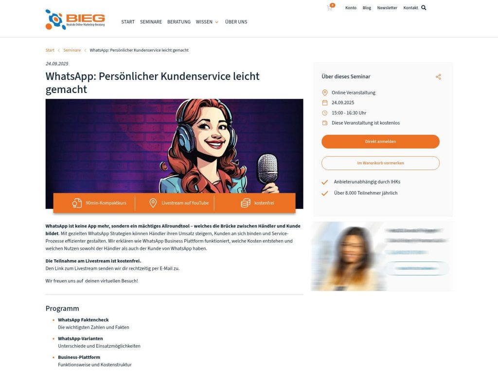 WhatsApp: Persönlicher Kundenservice leicht gemacht - Event screenshot