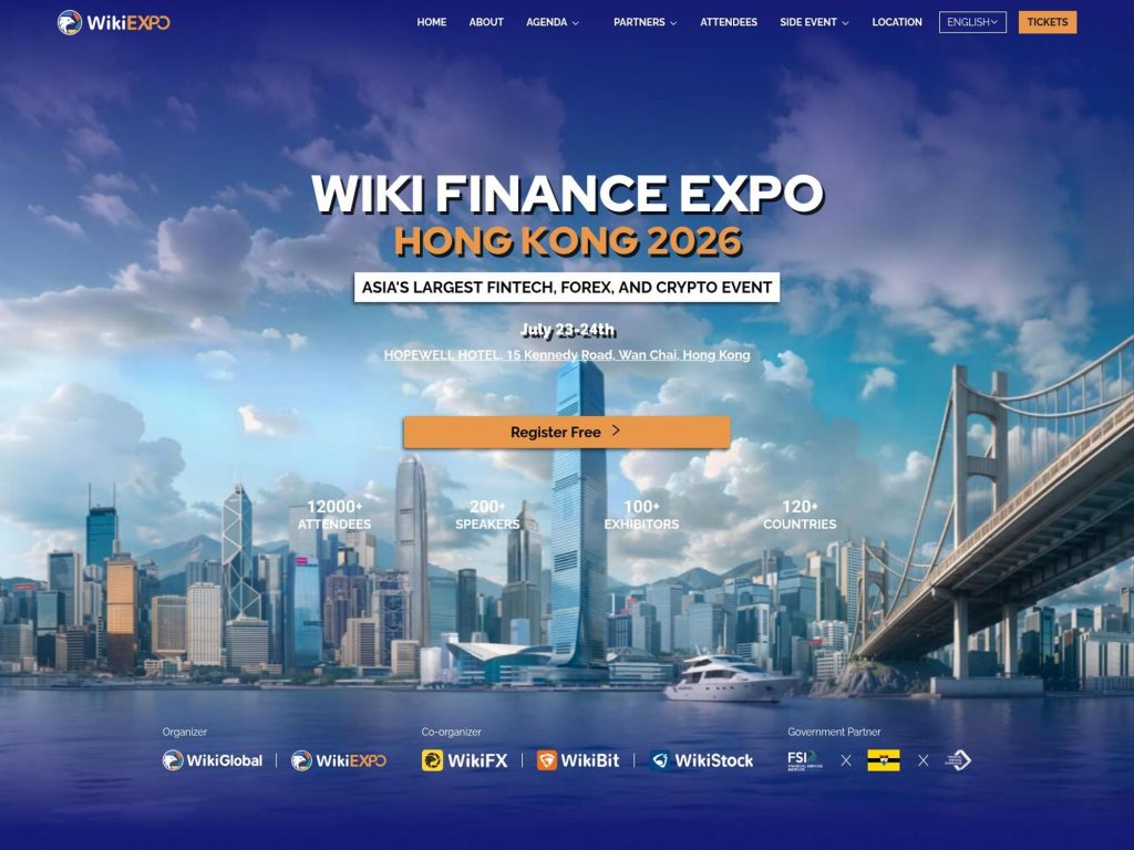 Wiki Finance Expo Hong Kong 2026 website