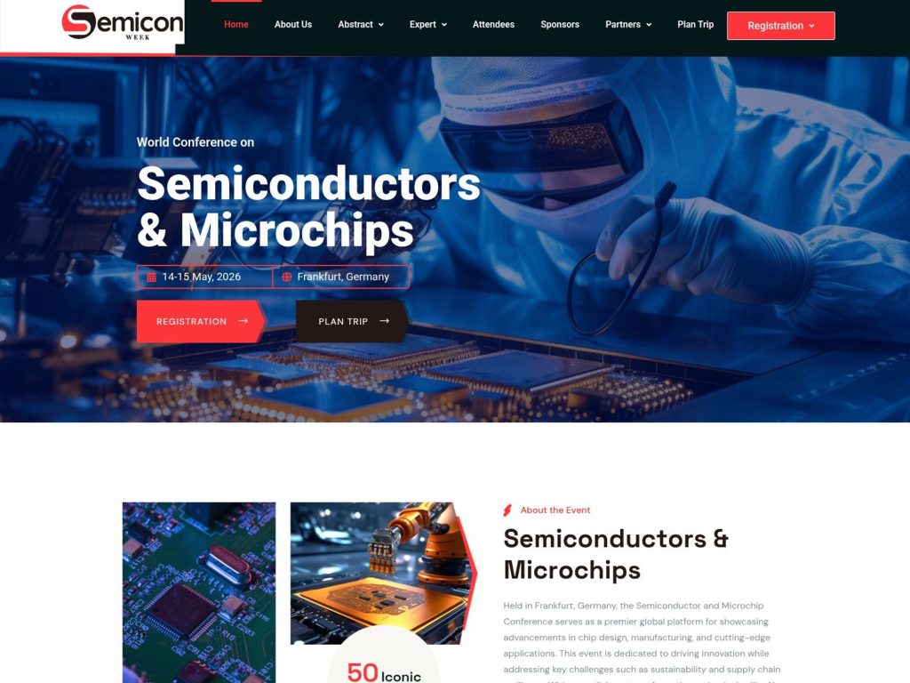 World Conference on Semiconductors & Microchips website