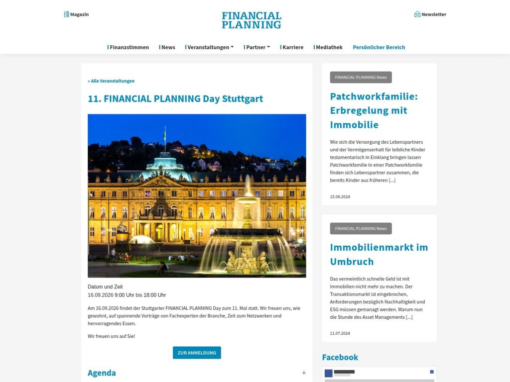11. FINANCIAL PLANNING Day Stuttgart website