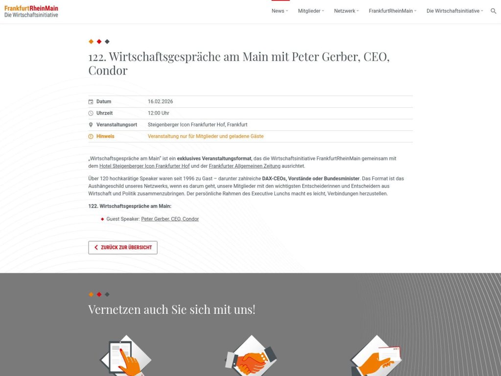 122. Wirtschaftsgespräche am Main screenshot