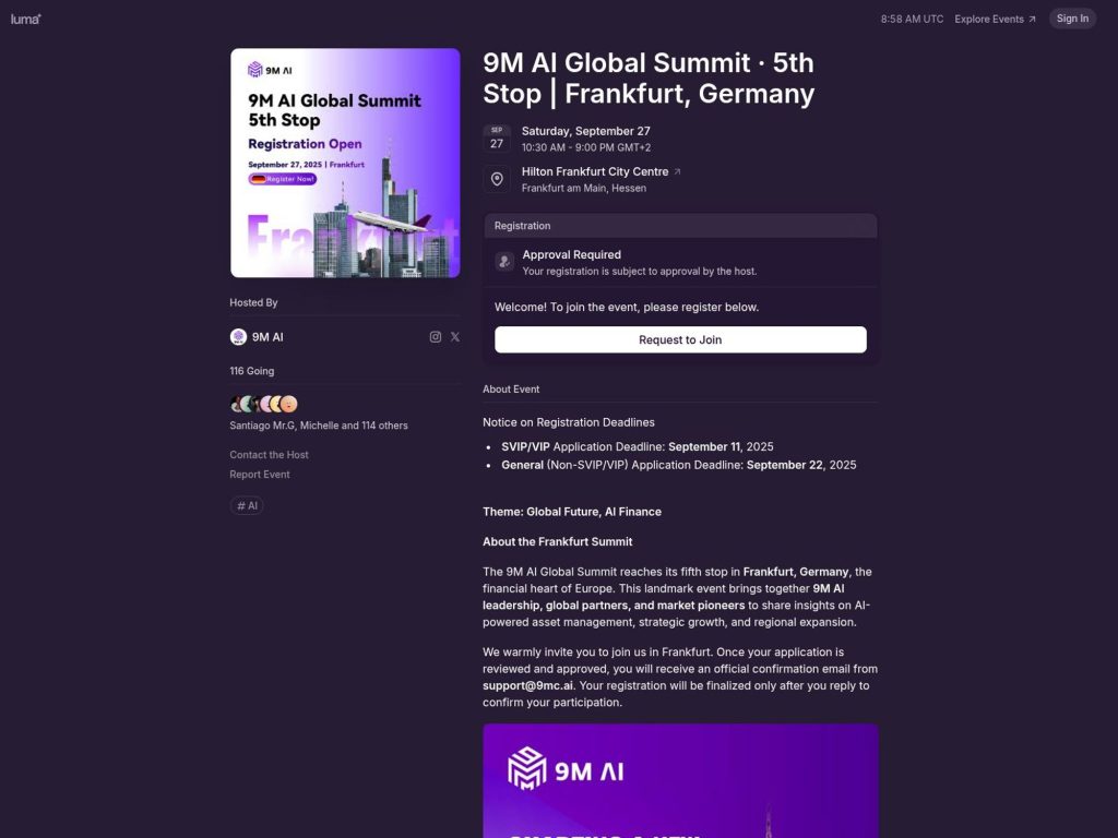 9M AI Global Summit · 5th Stop - Event screenshot