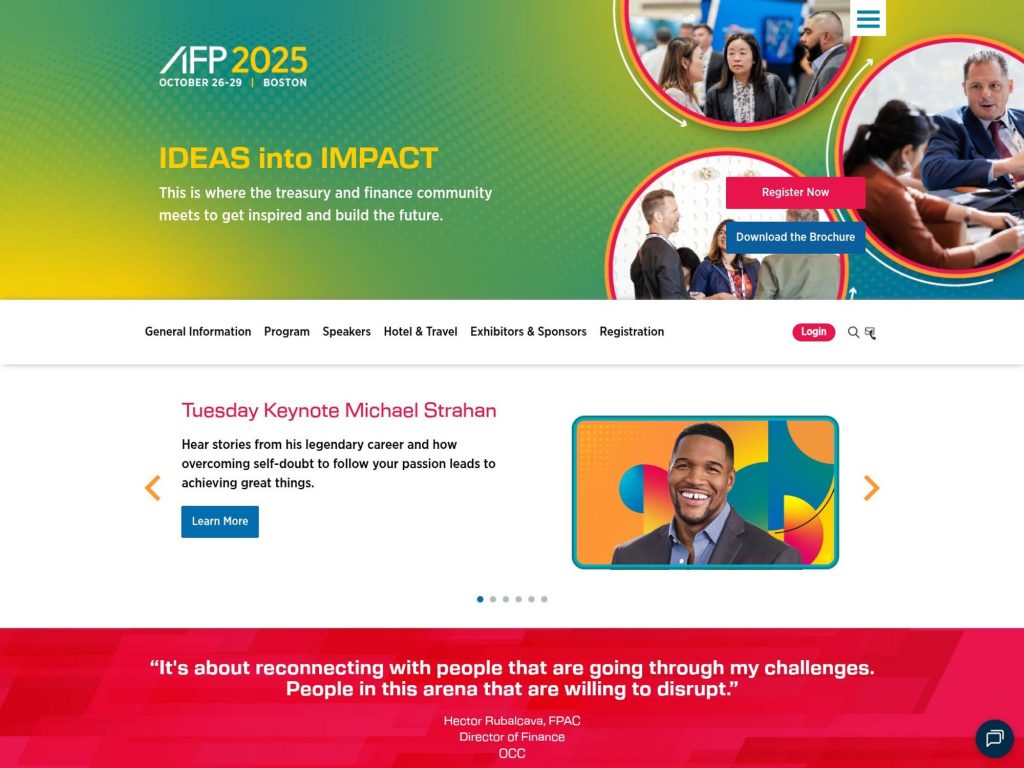 AFP Conference 2025 - Ideas to Impact - Event screenshot