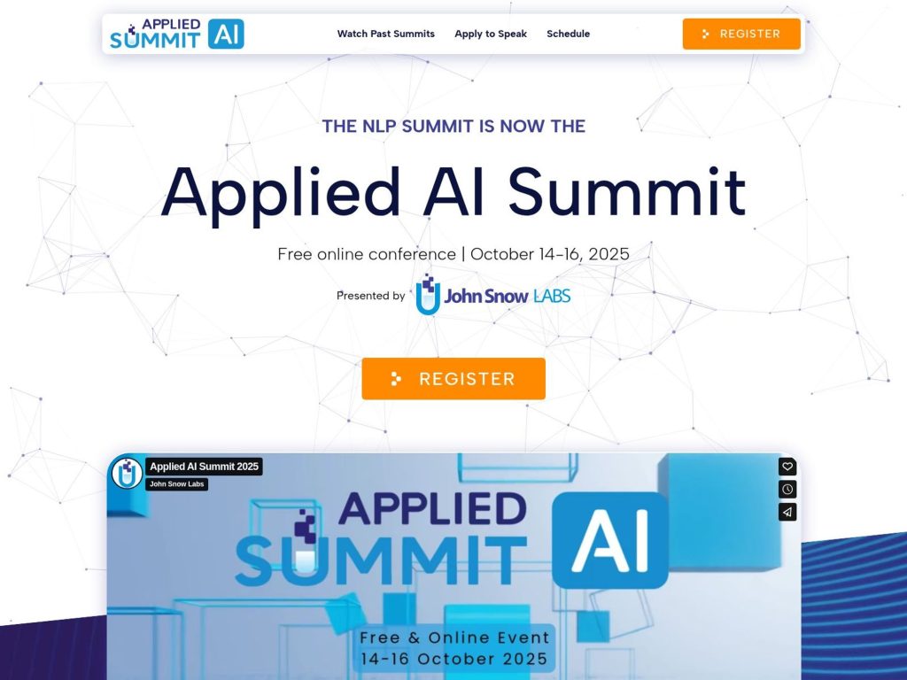 Applied AI Summit - Event screenshot