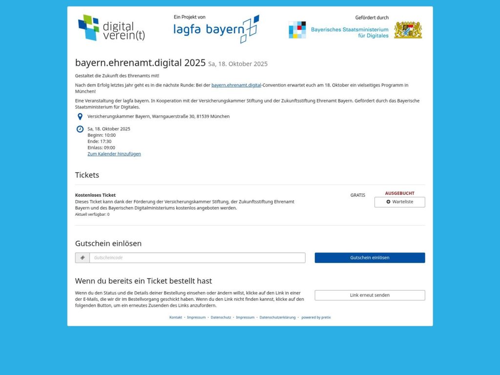 bayern.ehrenamt.digital 2025 - Event screenshot