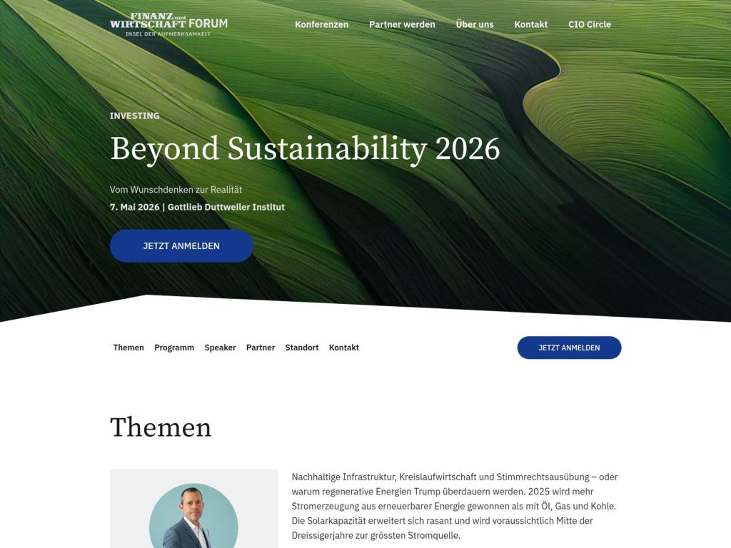 Beyond Sustainability 2026 website
