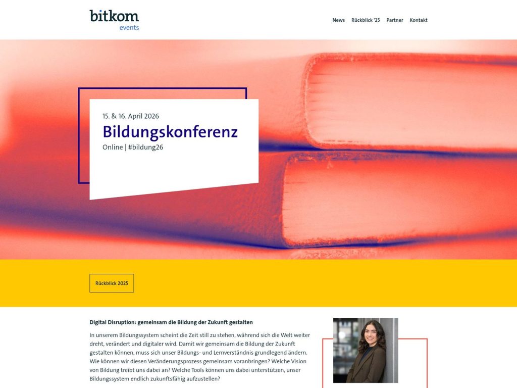Bitkom Bildungskonferenz 2026 website