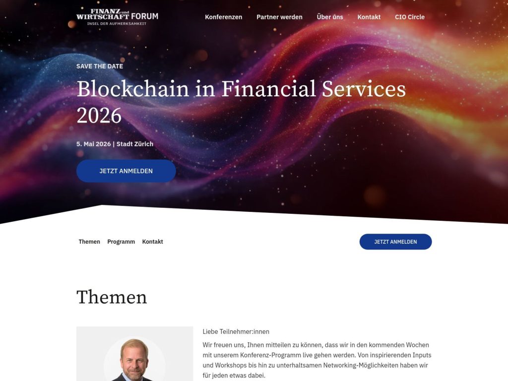 Blockchain in Financial Services 2026 website