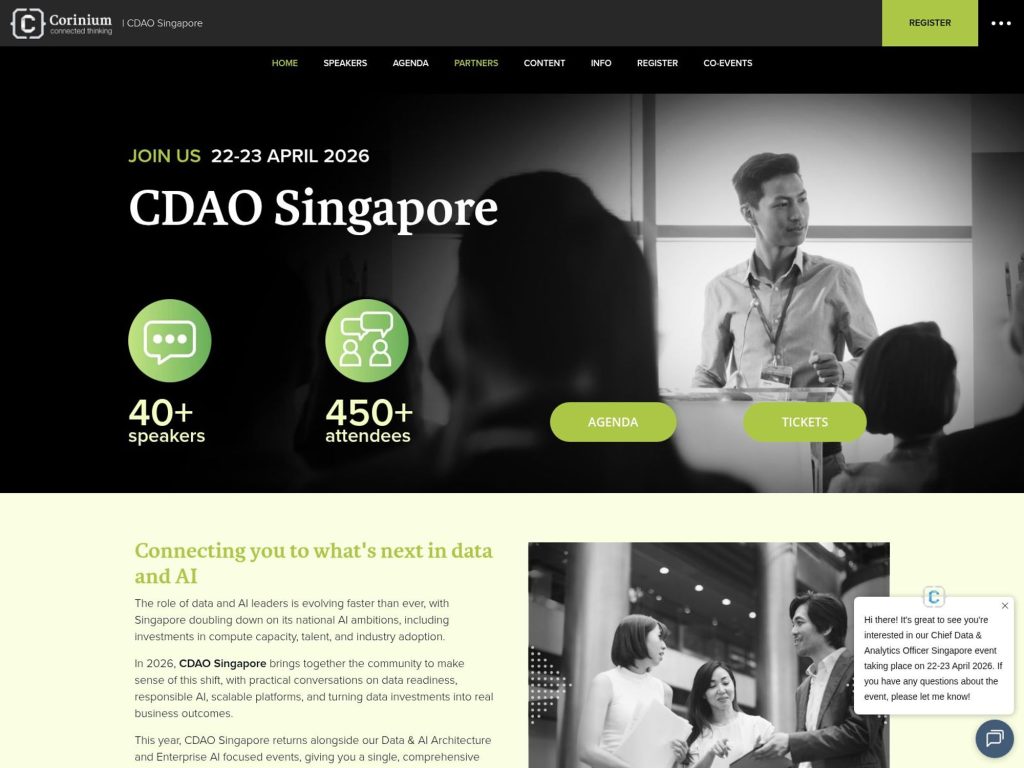 CDAO Singapore 2026 website