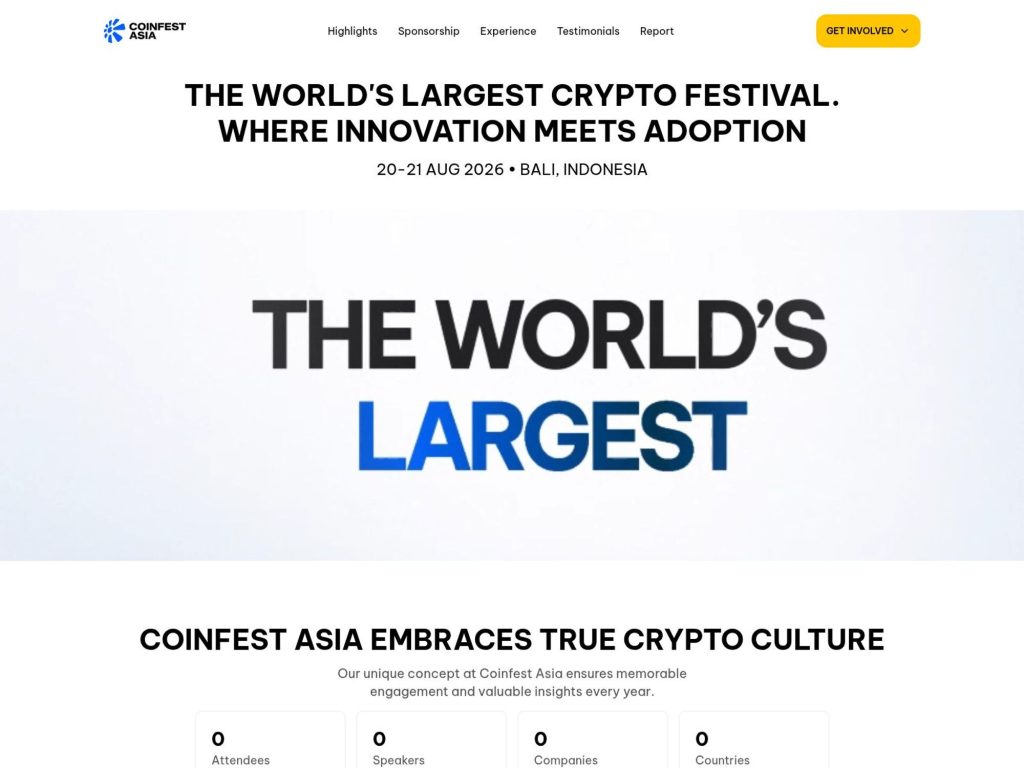 Coinfest Asia 2026 website