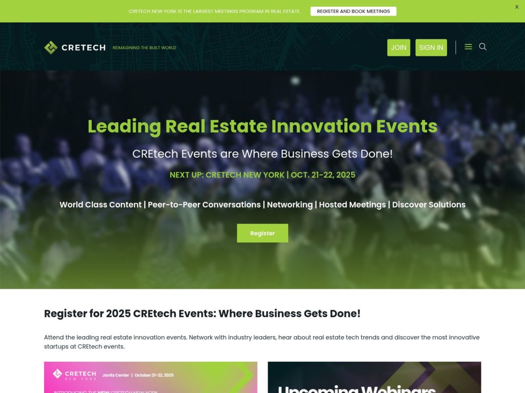 CREtech 2025 - Reimagine the built world - Event screenshot