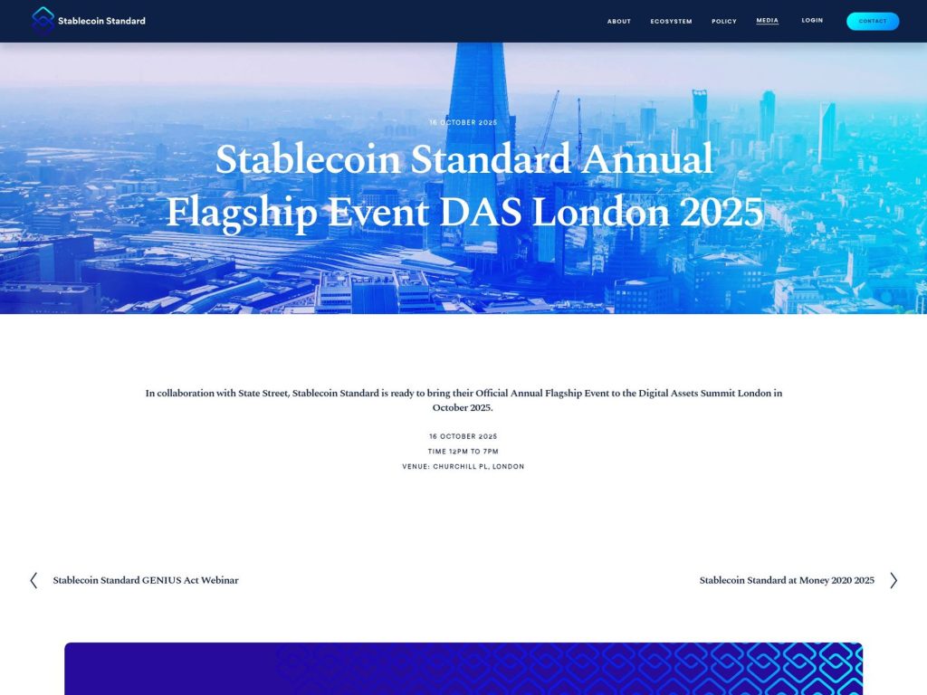 DAS London 2025 - Stablecoin Standard Annual - Event screenshot