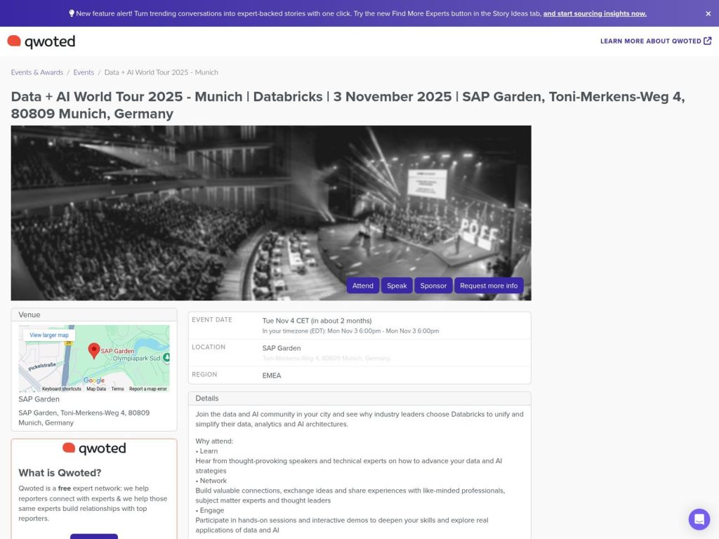 Data + AI World Tour 2025 - Event screenshot