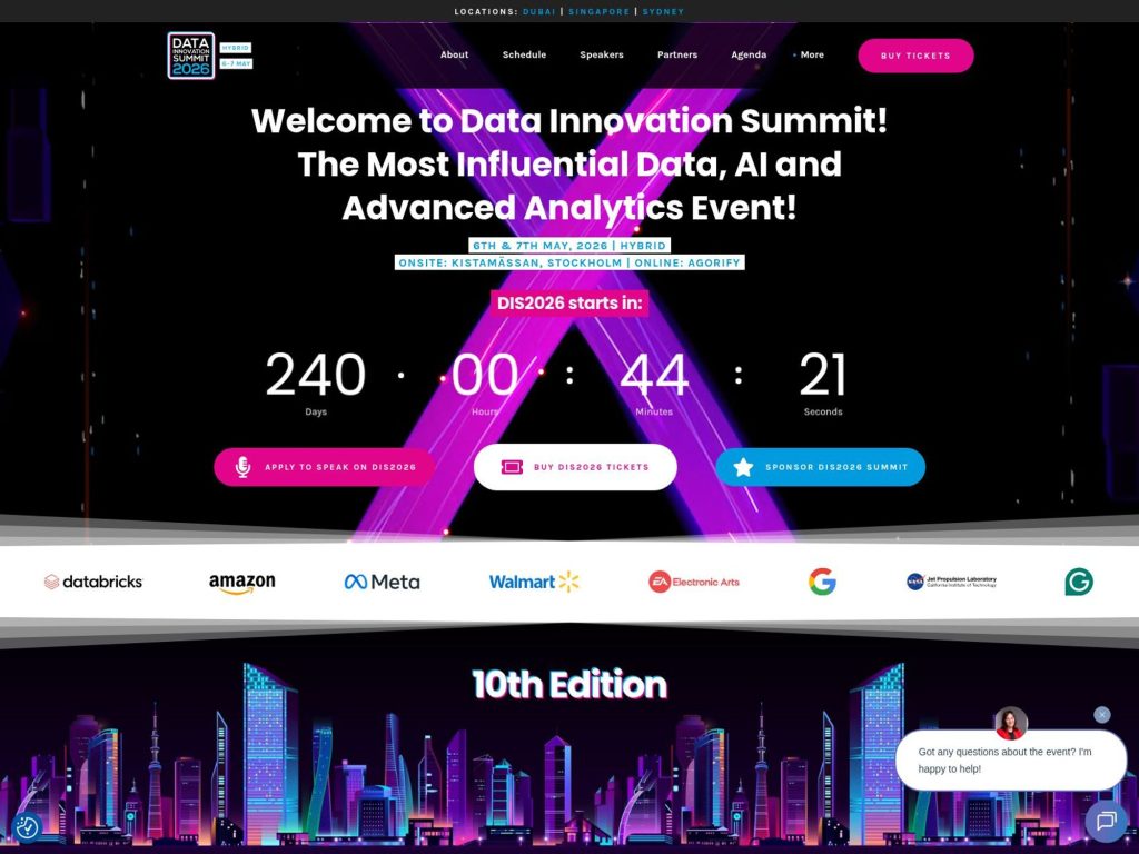 Data Innovation Summit 2026 website