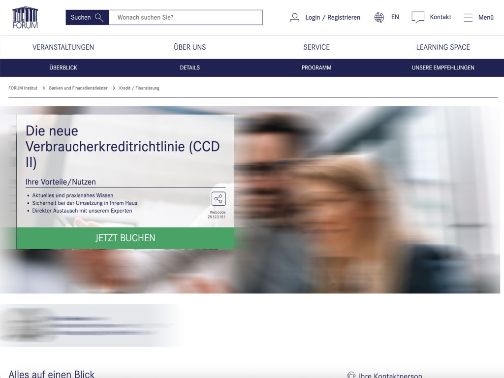 Die neue Verbraucherkreditrichtlinie (CCD II) - Event screenshot