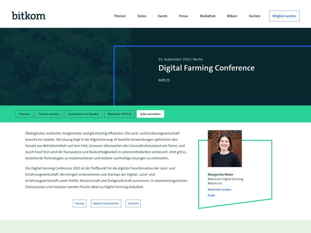 Digital Farming Conference - Event screenshot