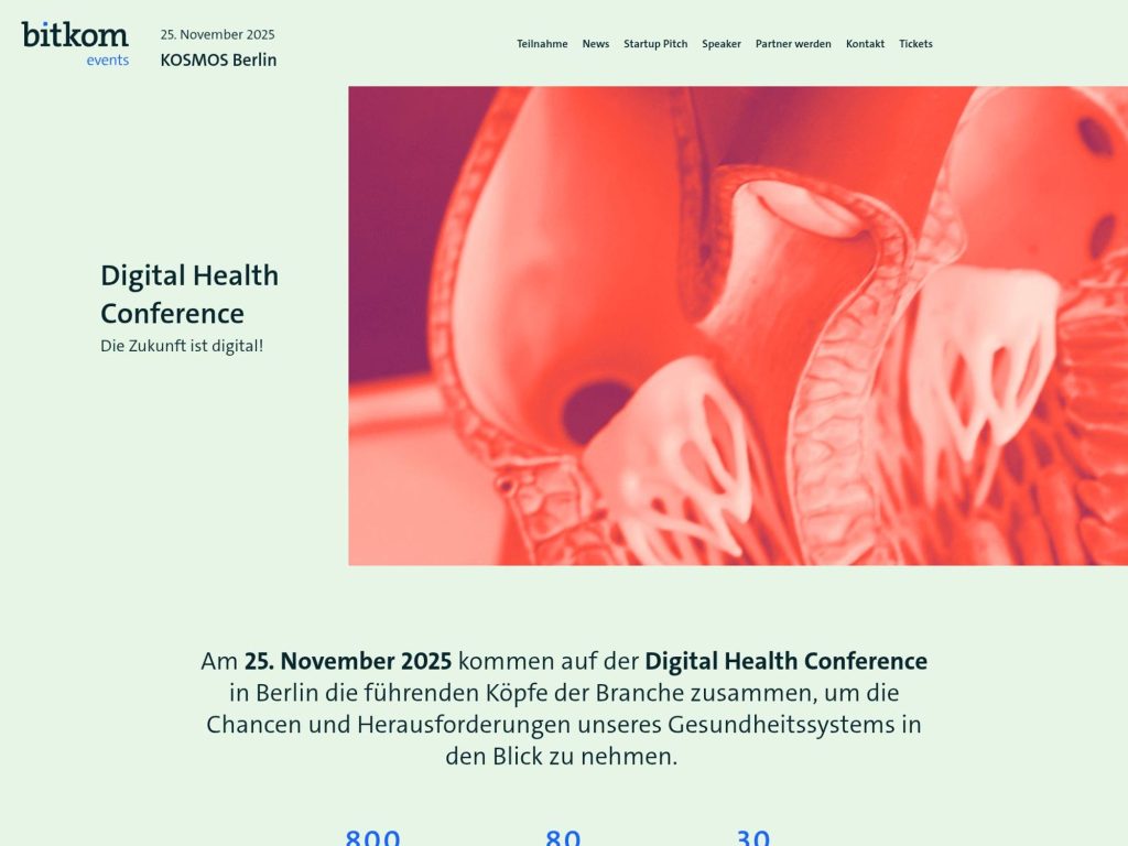 Digital Health Conference - Die Zukunft ist digital! - Event screenshot