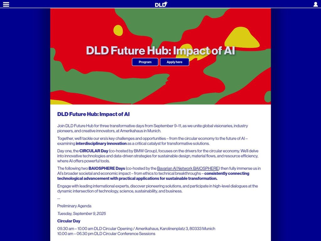 DLD Future Hub: Impact of AI image