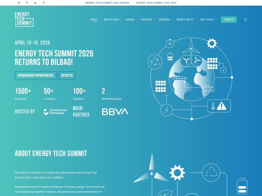 Energy Tech Summit 2026 website