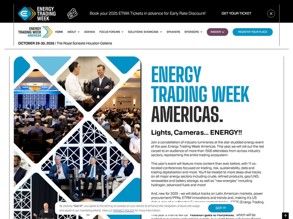 Energy Trading Week Americas 2025 - Event screenshot