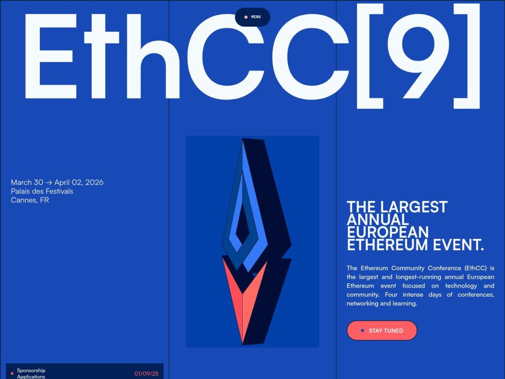 Ethereum Community Conference 2026 website