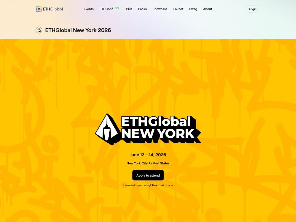 ETHGlobal New York 2026 website