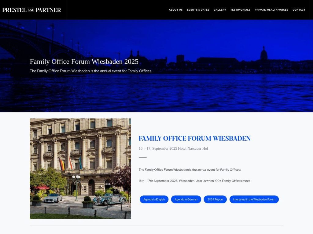 Family Office Forum Wiesbaden 2025 - Event screenshot