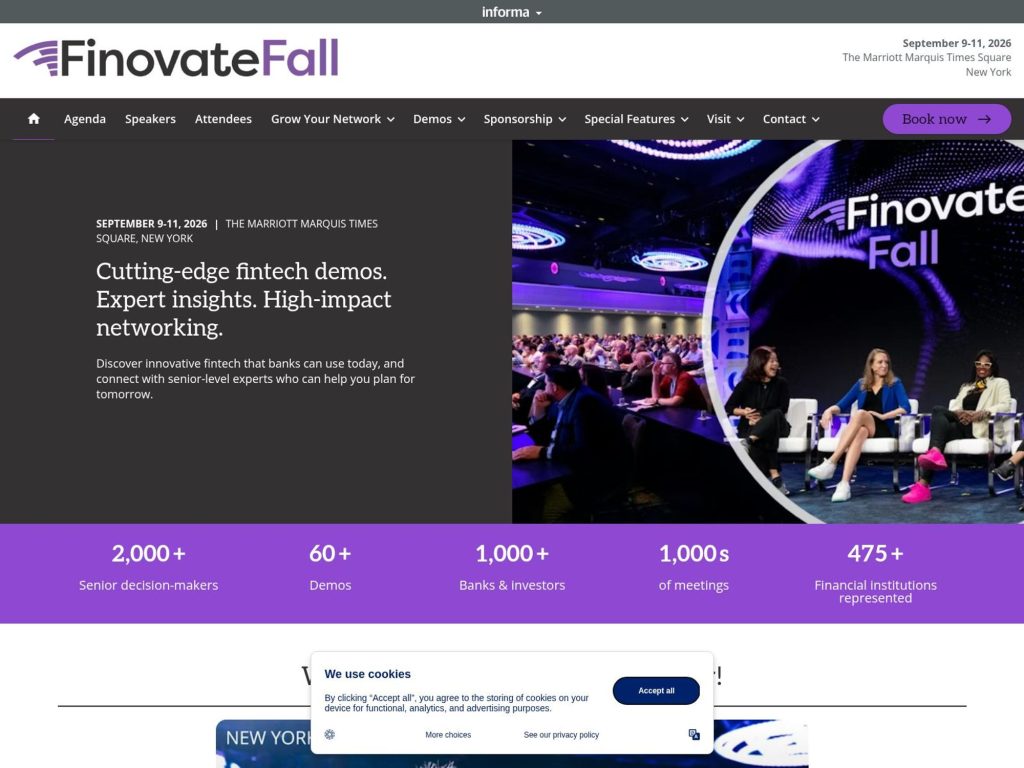 FinovateFall Fintech website