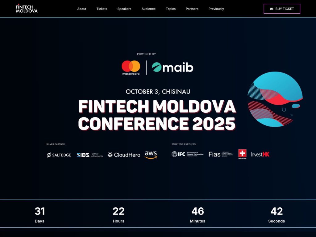 Fintech Moldova Conference 2025 - The Premier Fintech Event in Moldova! - Event screenshot