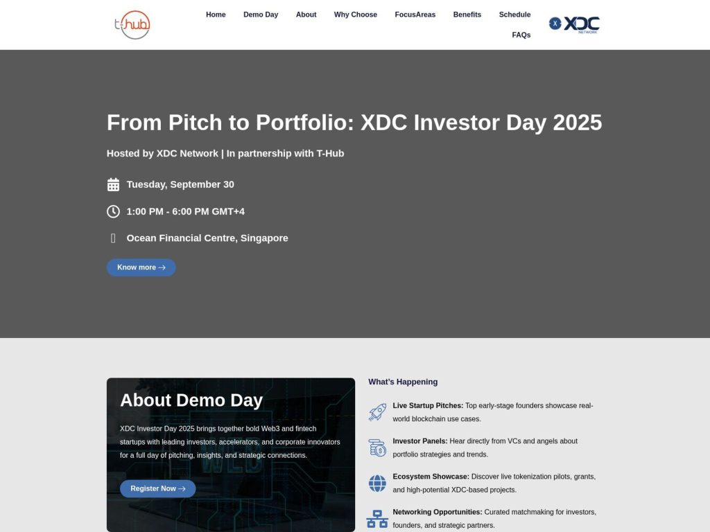 From Pitch to Portfolio - XDC Investor Day 2025 - Event screenshot