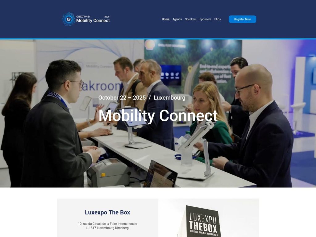 Geotab Mobility Connect 2025 - Driving Real Change: AI, Impact, and Sustainable Operations - Event screenshot