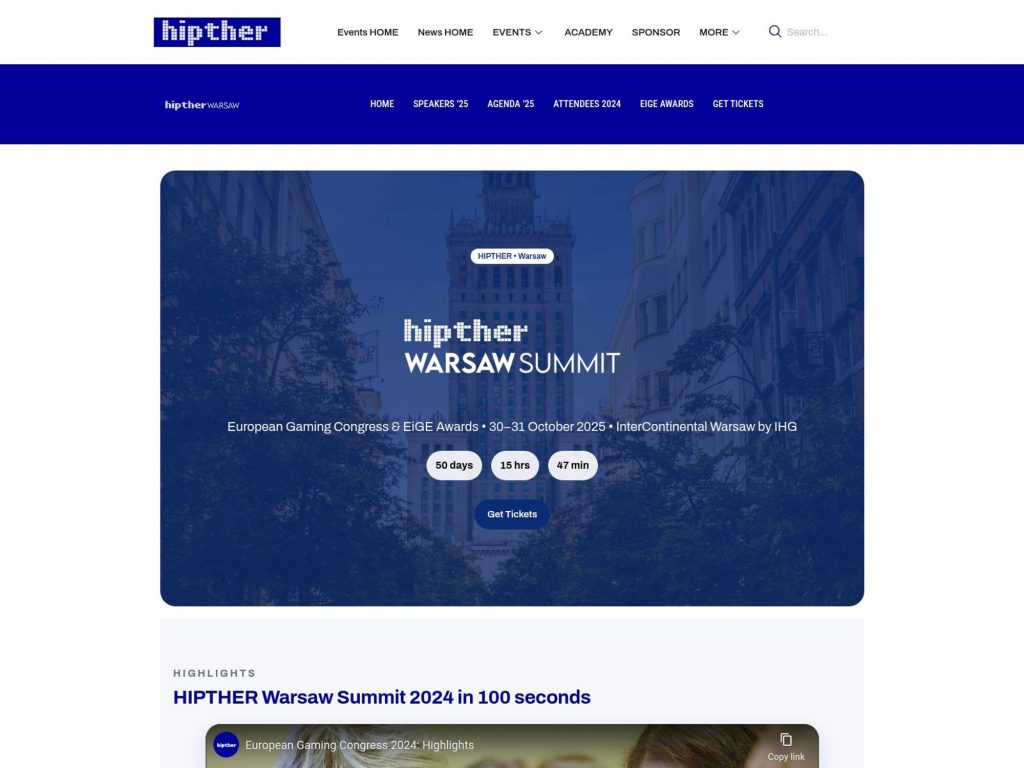 Hipther Warsaw Summit - Event screenshot