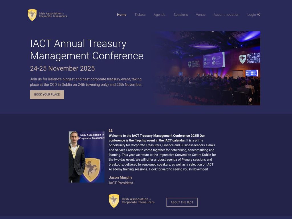 IACT Annual Treasury Management Conference - Event screenshot