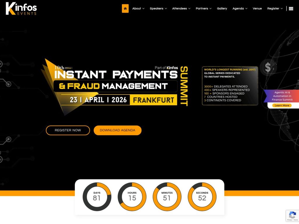 Instant Payments & Fraud Management Summit website