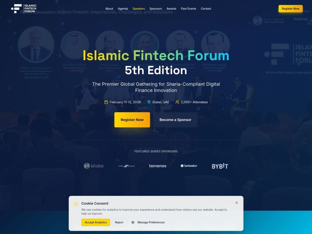 Islamic Fintech Forum 2026 website