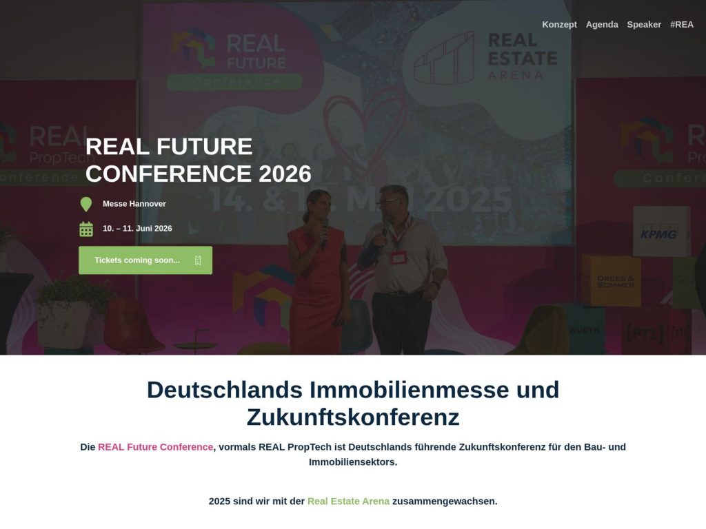 REAL Future Conference 2026 website