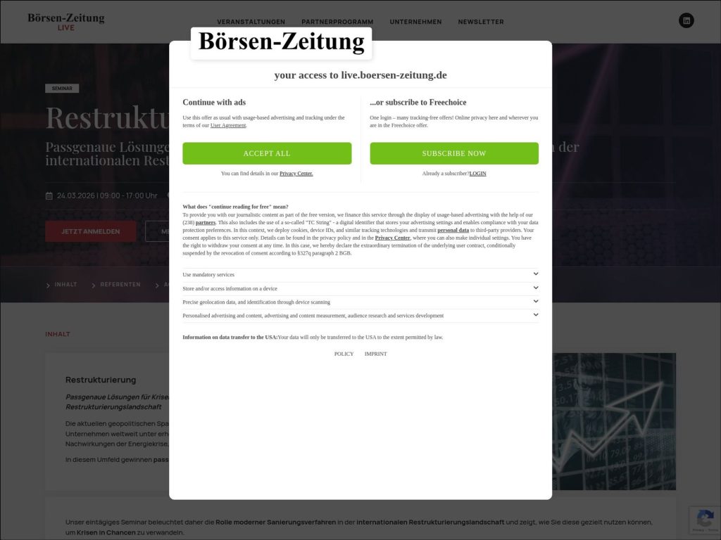 Seminar Restrukturierung website