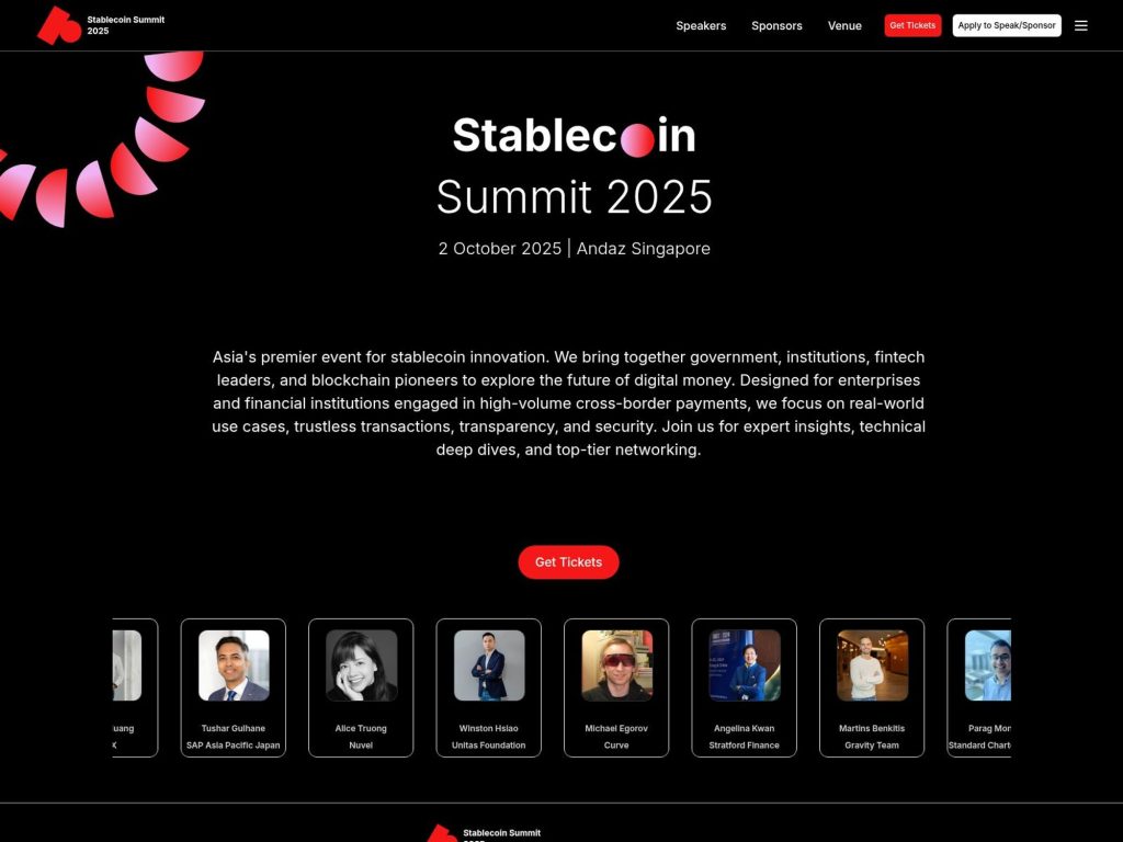 Stablecoin Summit 2025 - Event screenshot