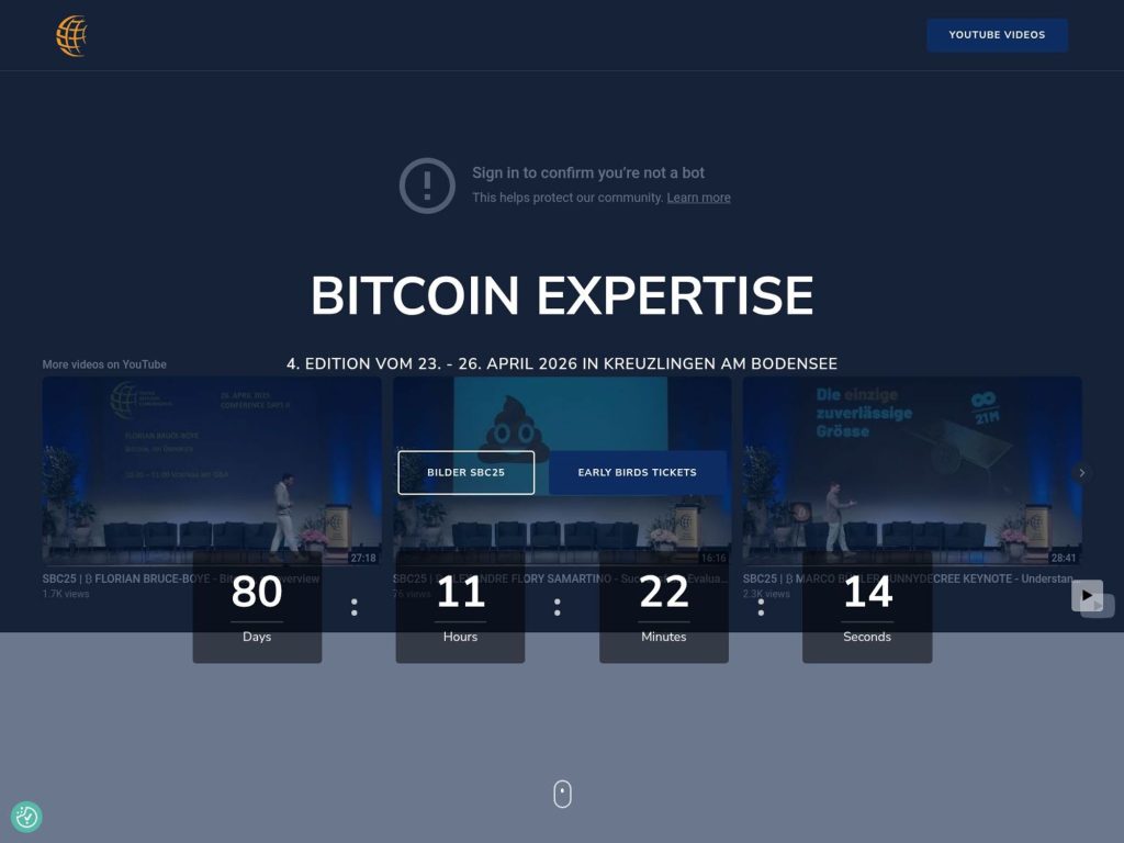Swiss Bitcoin Conference 2026 website