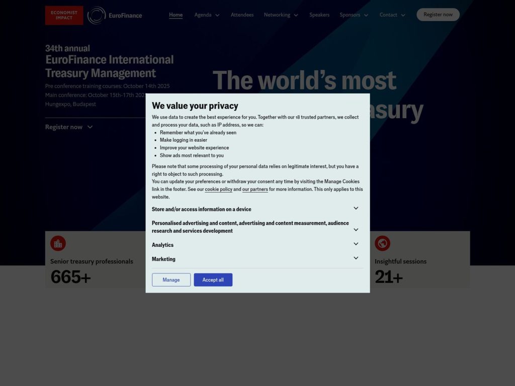 The world’s most influential treasury event - Event screenshot