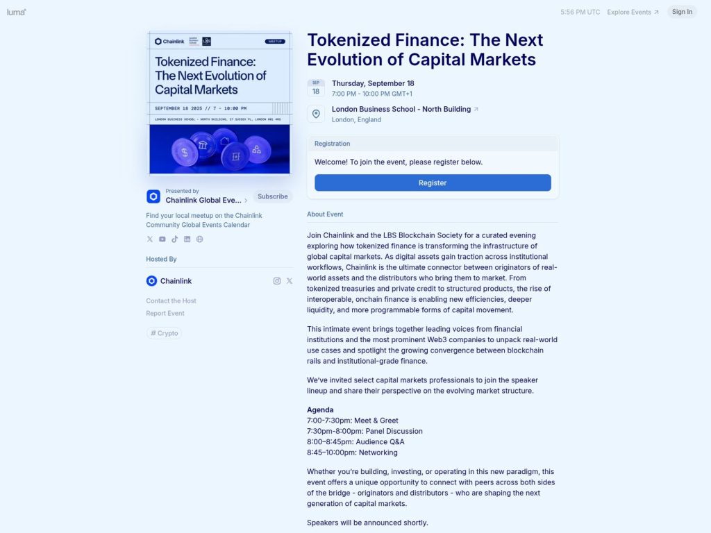 Tokenized Finance: The Next Evolution of Capital Markets - Event screenshot