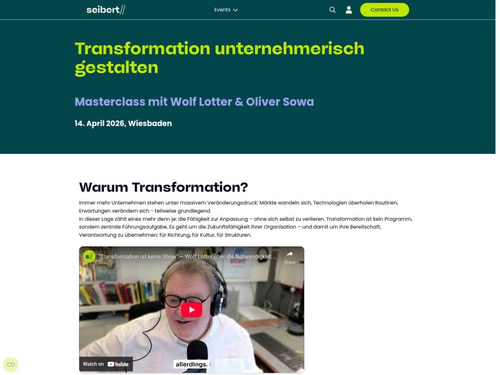 Transformation unternehmerisch gestalten website